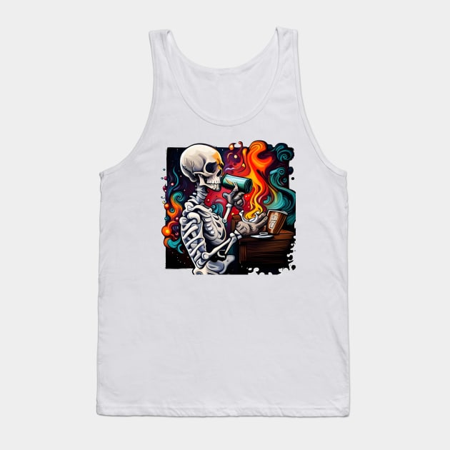 skeleton drinking Tank Top by mdr design